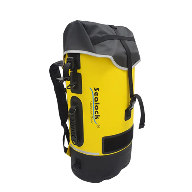 45L / 55L / 65L IPX8 водоотпорен спелеолошки ранец со природна гумена заптивка